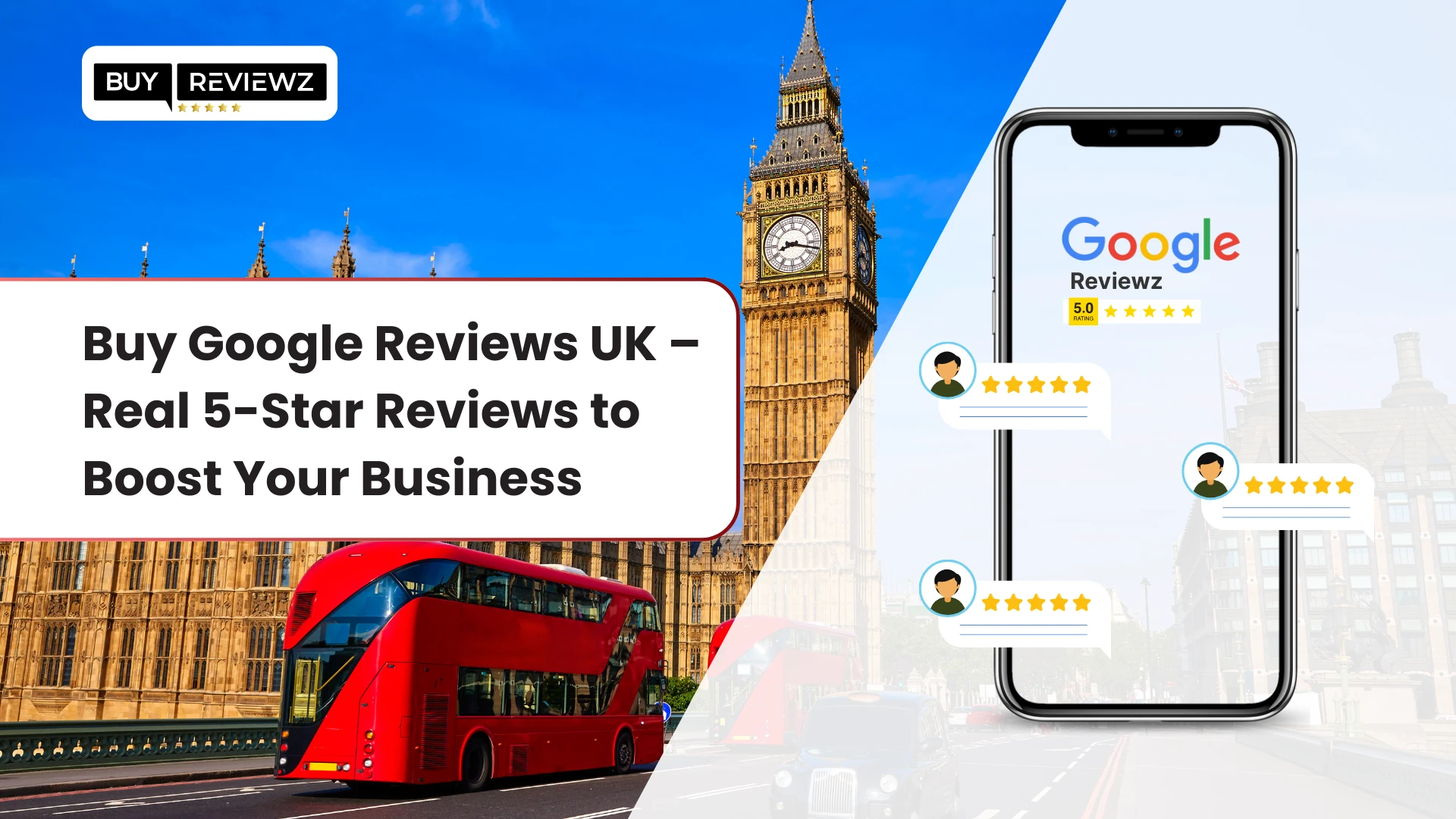 Real 5-star Google reviews in the UK to boost business credibility and visibility
